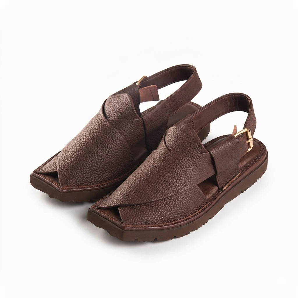 Kaptaan Chocolate Peshawari Chappal – Medicated Vibram Sole