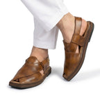 Peshwari Kaptan Matte Brown Chapal