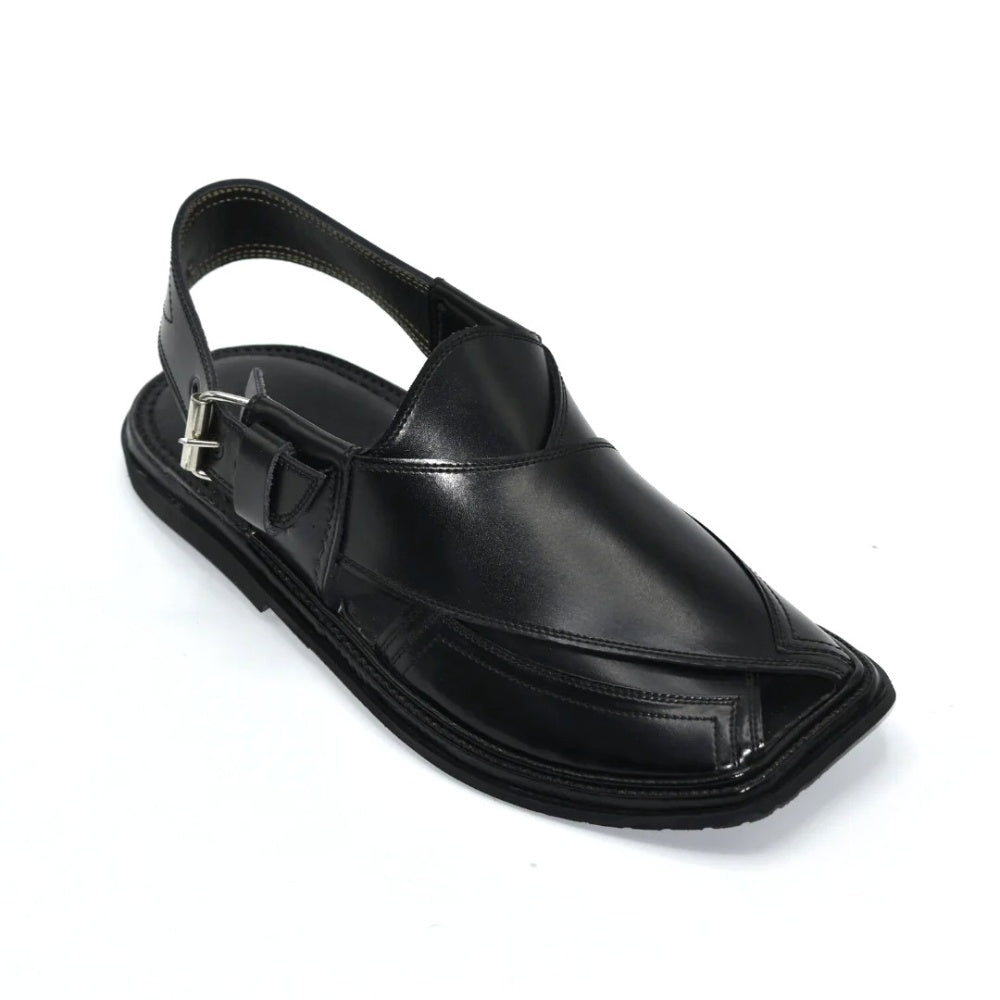 Black Charsadda Classic Takidar Chappal