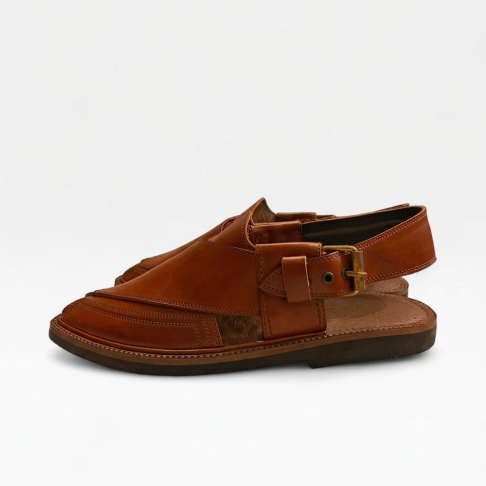 Brown Charsadda Classic Takidar Chappal