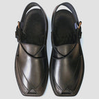 Black Charsadda Classic Takidar Chappal