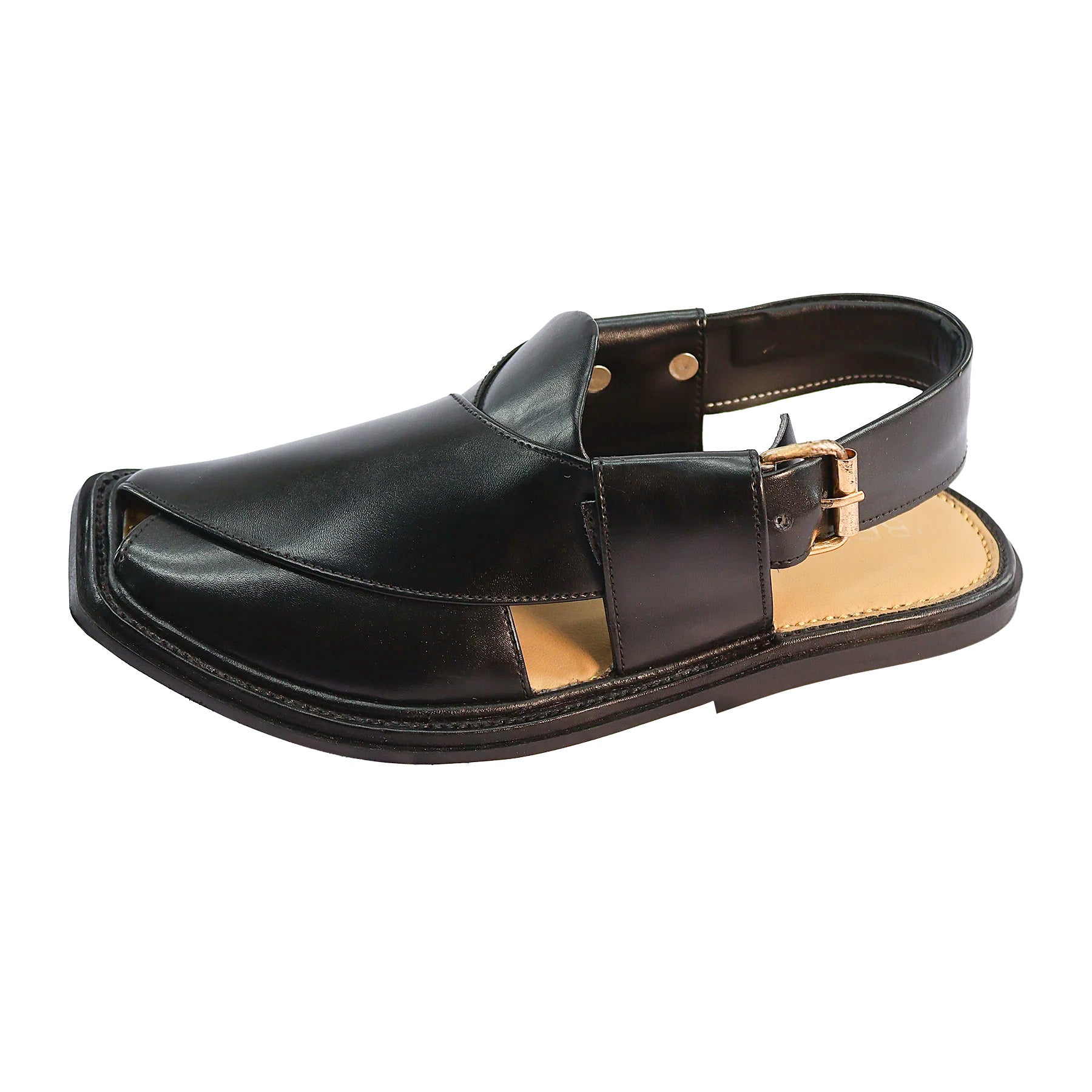 Smart Zalmi Black Peshawari Chappal for Men