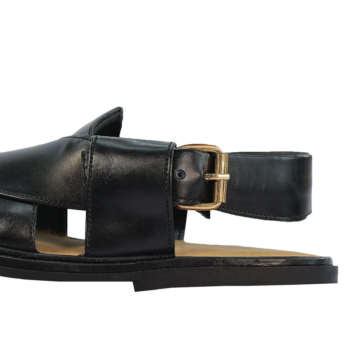 Smart Zalmi Black Peshawari Chappal for Men