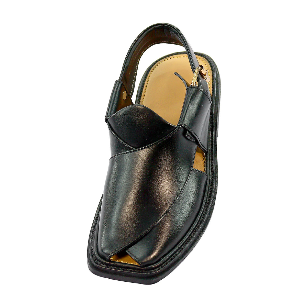 Smart Zalmi Black Peshawari Chappal for Men