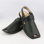 Smart Zalmi Black Matte Peshawari Chappal for Men
