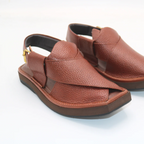 Kaptaan Mustard Peshawari Chappal top view
