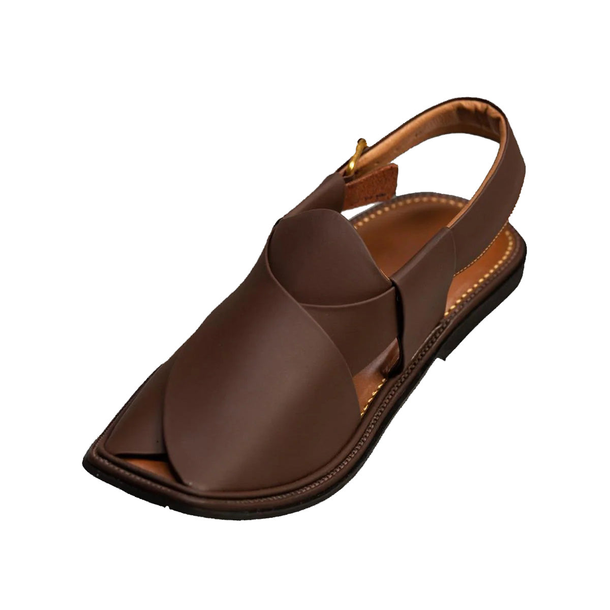 Smart Zalmi Matte Brown Peshawari Chappal for Men