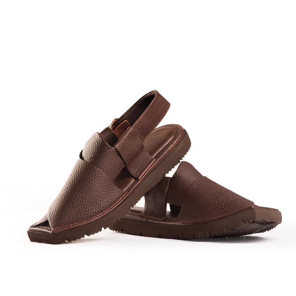 Kaptaan Chocolate Peshawari Chappal – Medicated Vibram Sole