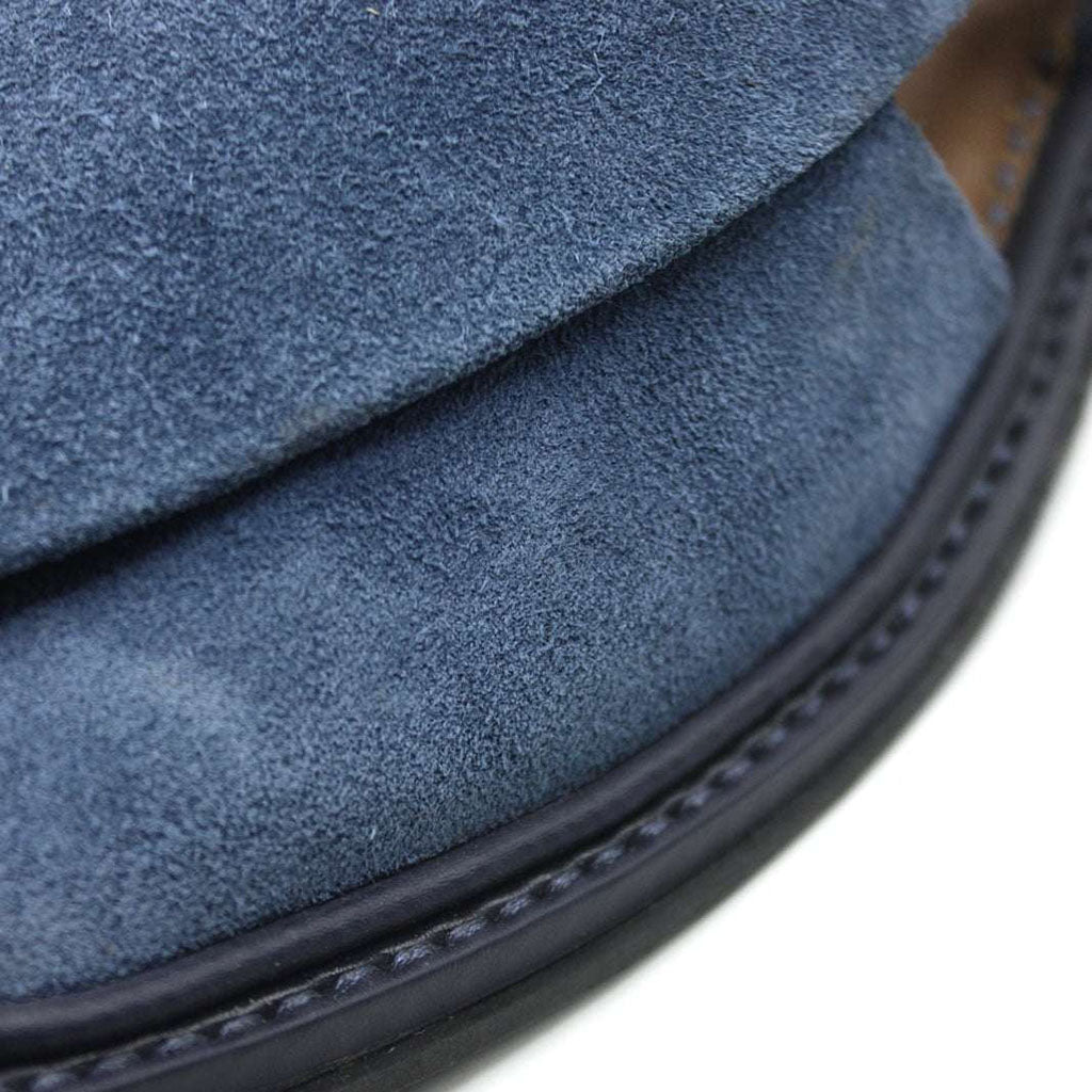 Dark Blue Sabar Chappal square-toe top view